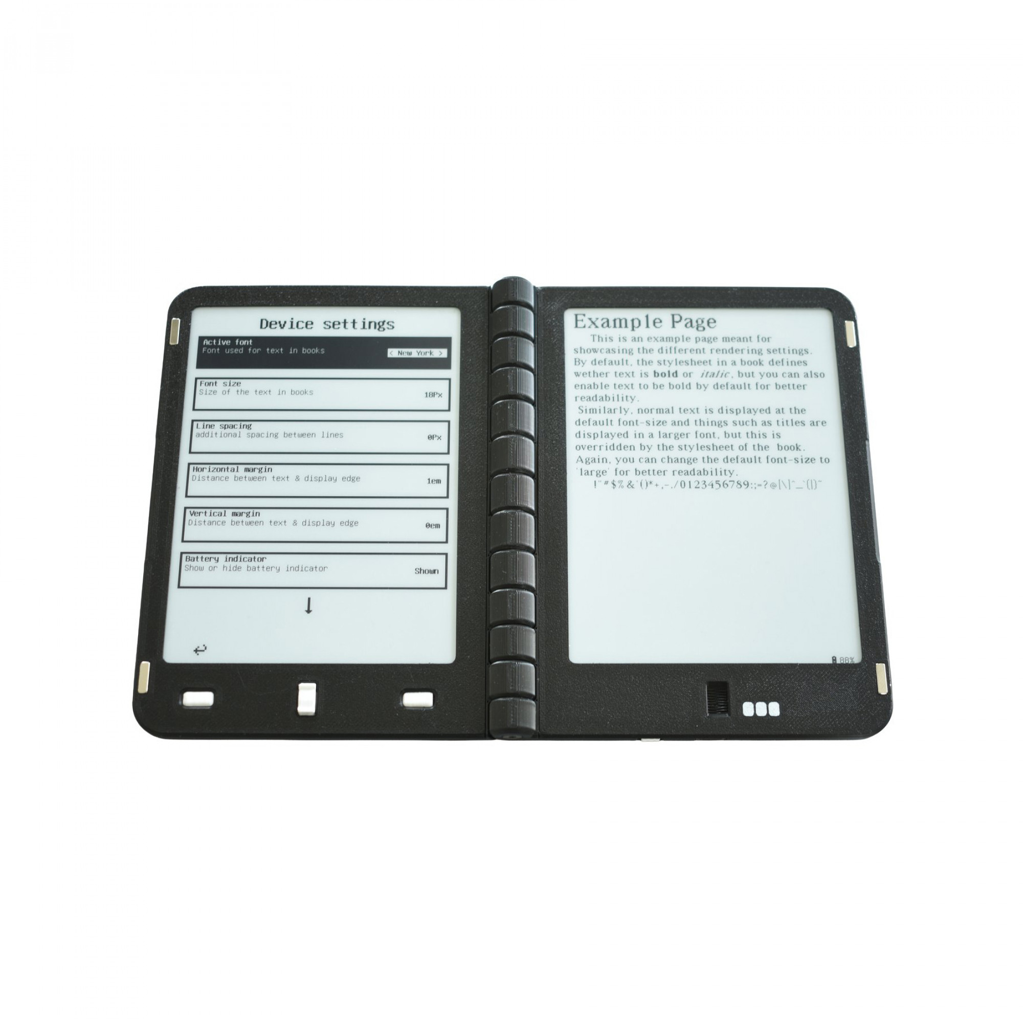 Рідер-розкладачка із двома екранами E-Ink - Diptyx E-Reader